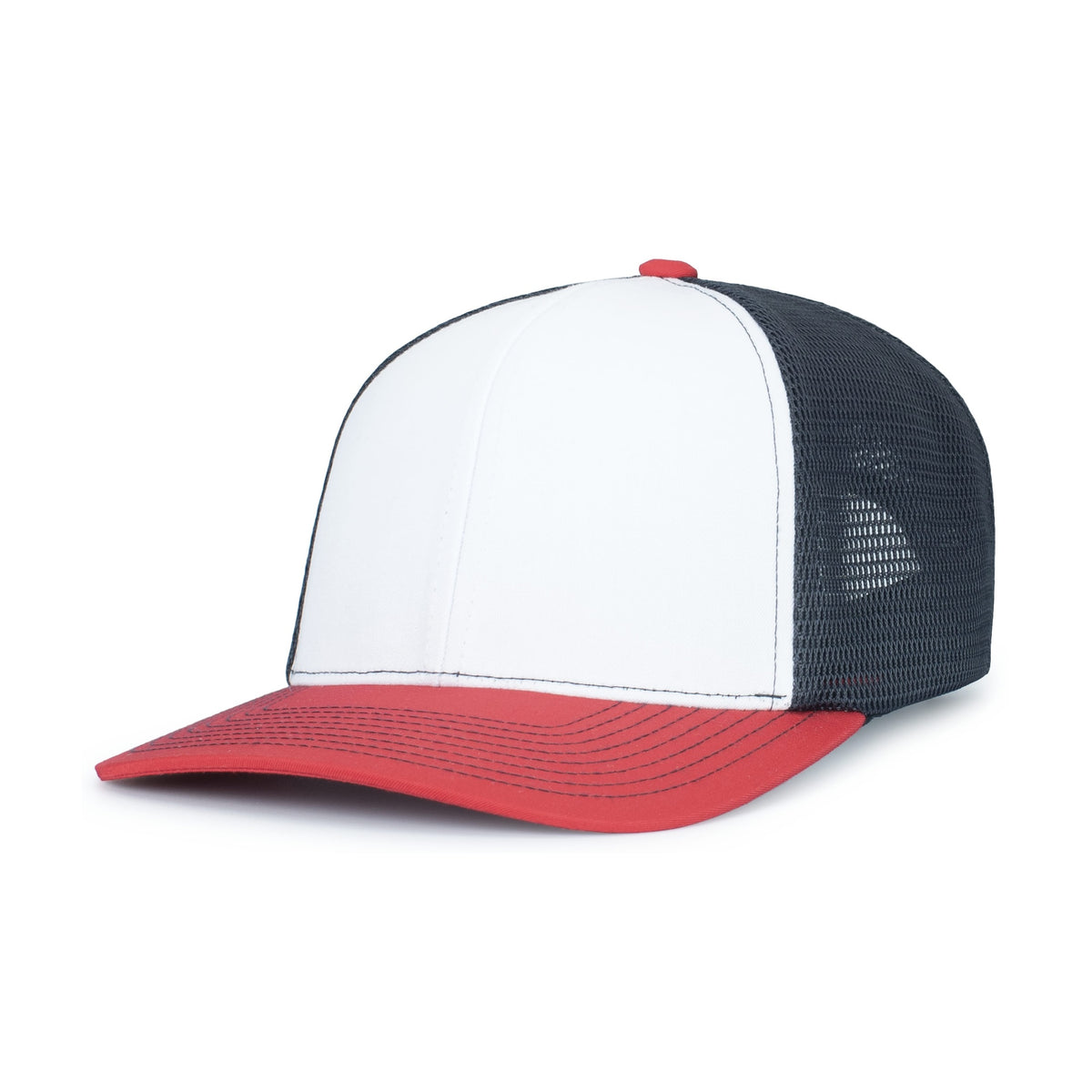 Pacific Headwear Contrast Stitch Trucker Pacflex Snapback Cap