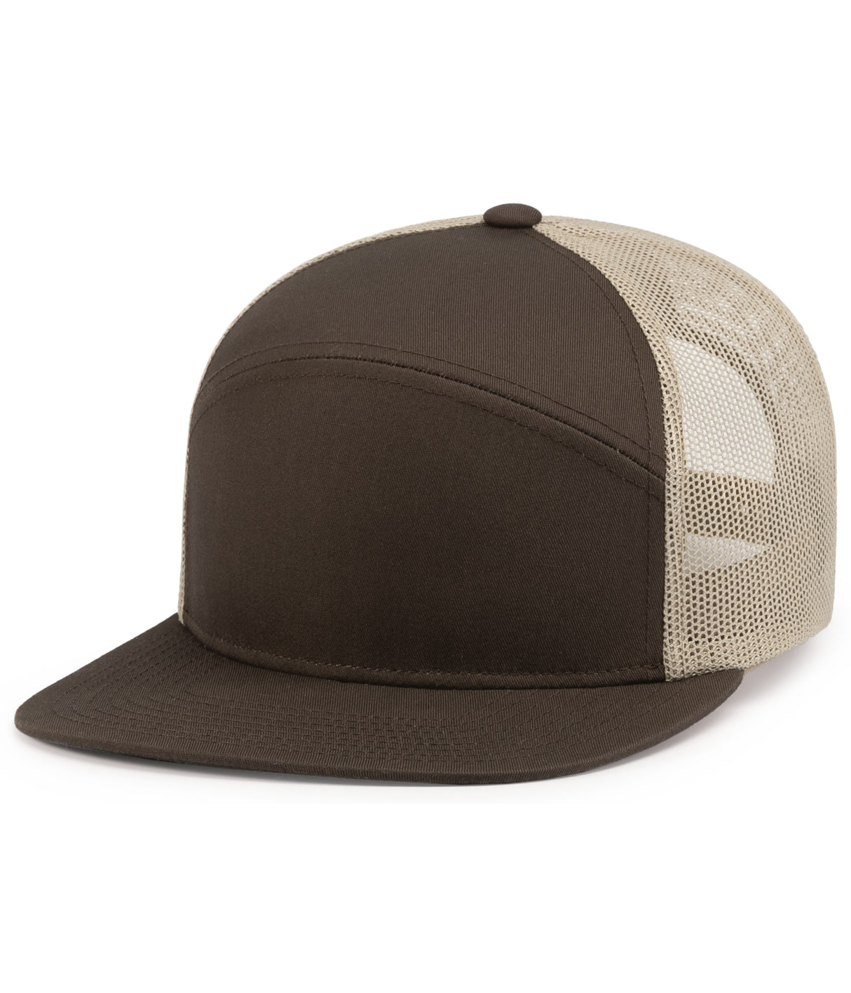 Pacific Headwear 6-panel Arch Trucker Snapback Cap