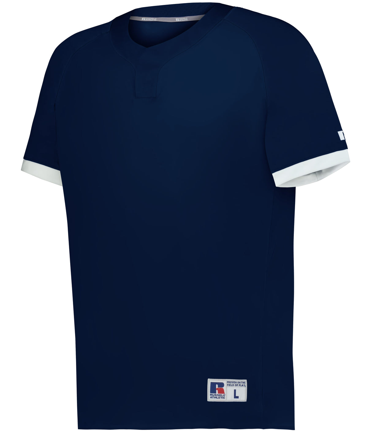 Russell Youth Baseline Covered Placket Baseball Jersey