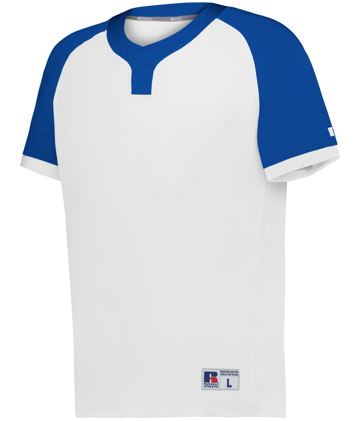 Russell Youth Baseline Covered Placket Baseball Jersey