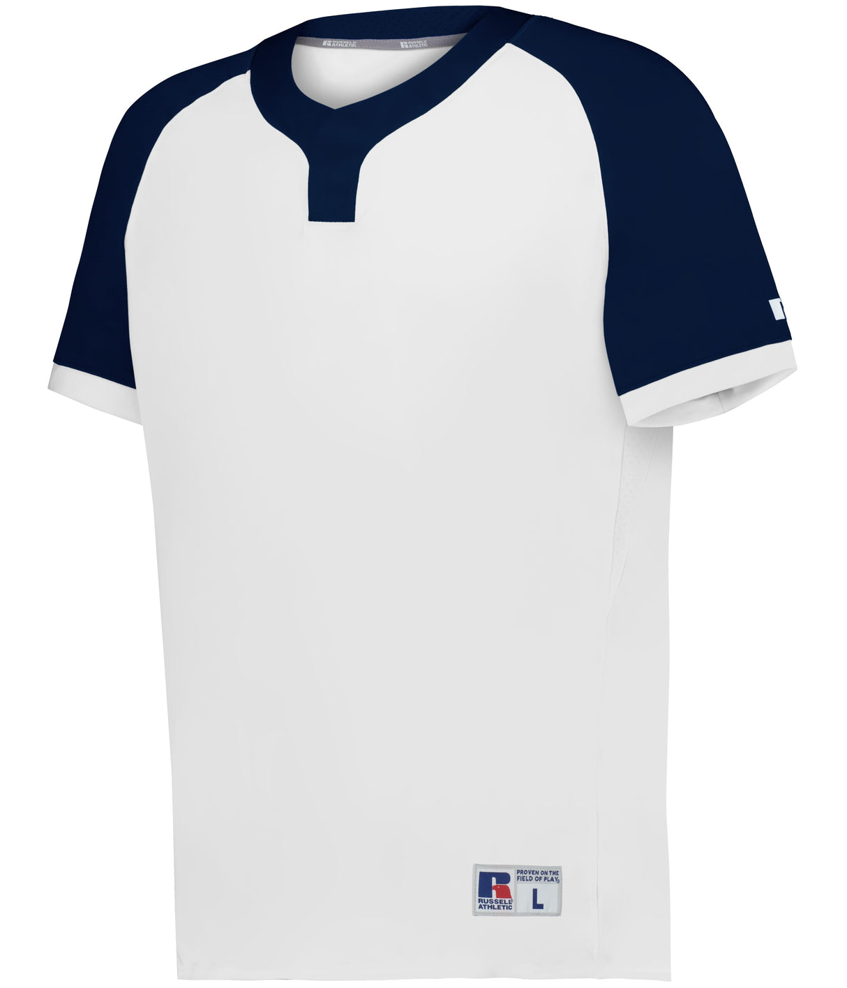 Russell Men's Baseline Covered Placket Baseball Jersey