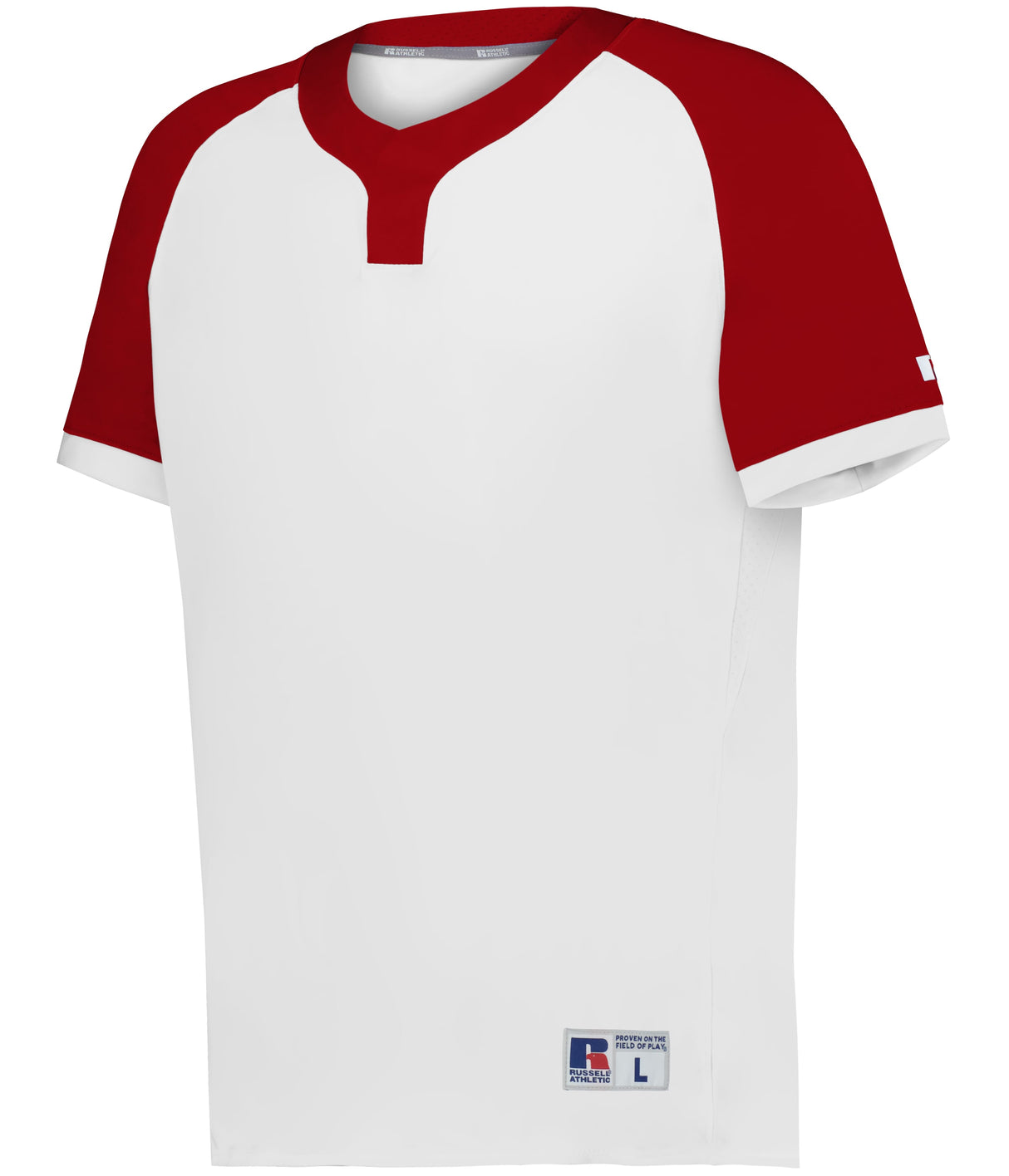 Russell Youth Baseline Covered Placket Baseball Jersey