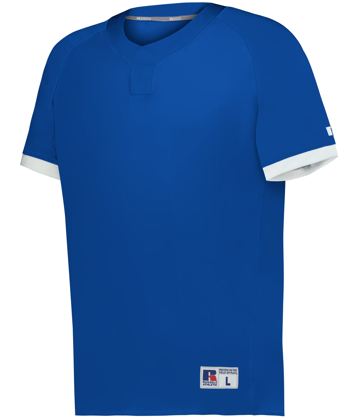 Russell Men's Baseline Covered Placket Baseball Jersey