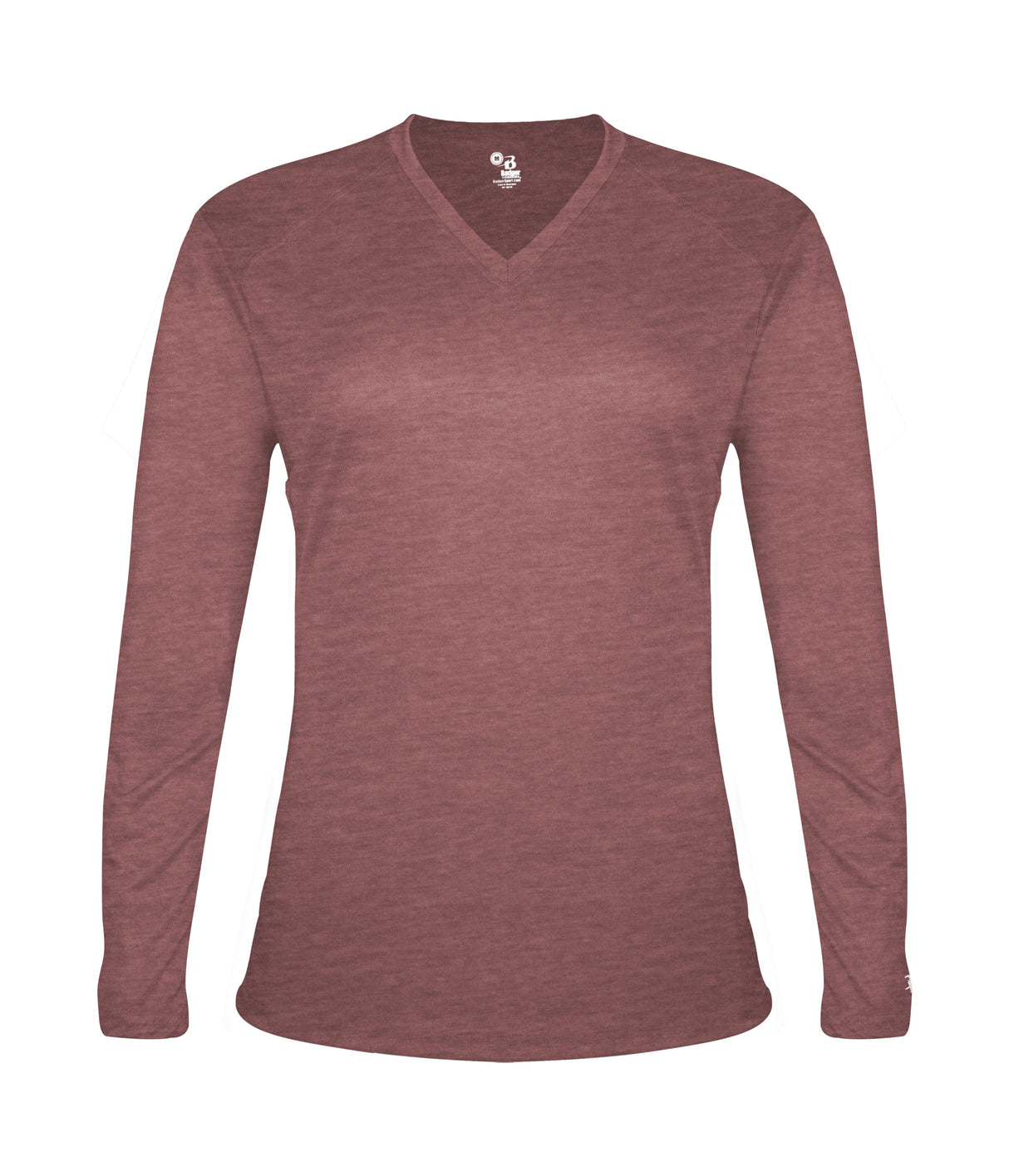 Badger Sport Women's Tri-blend ' V-neck L/s T