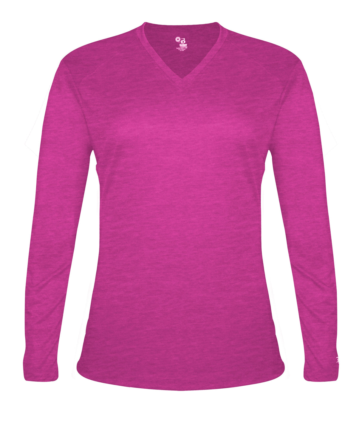 Badger Sport Women's Tri-blend ' V-neck L/s T