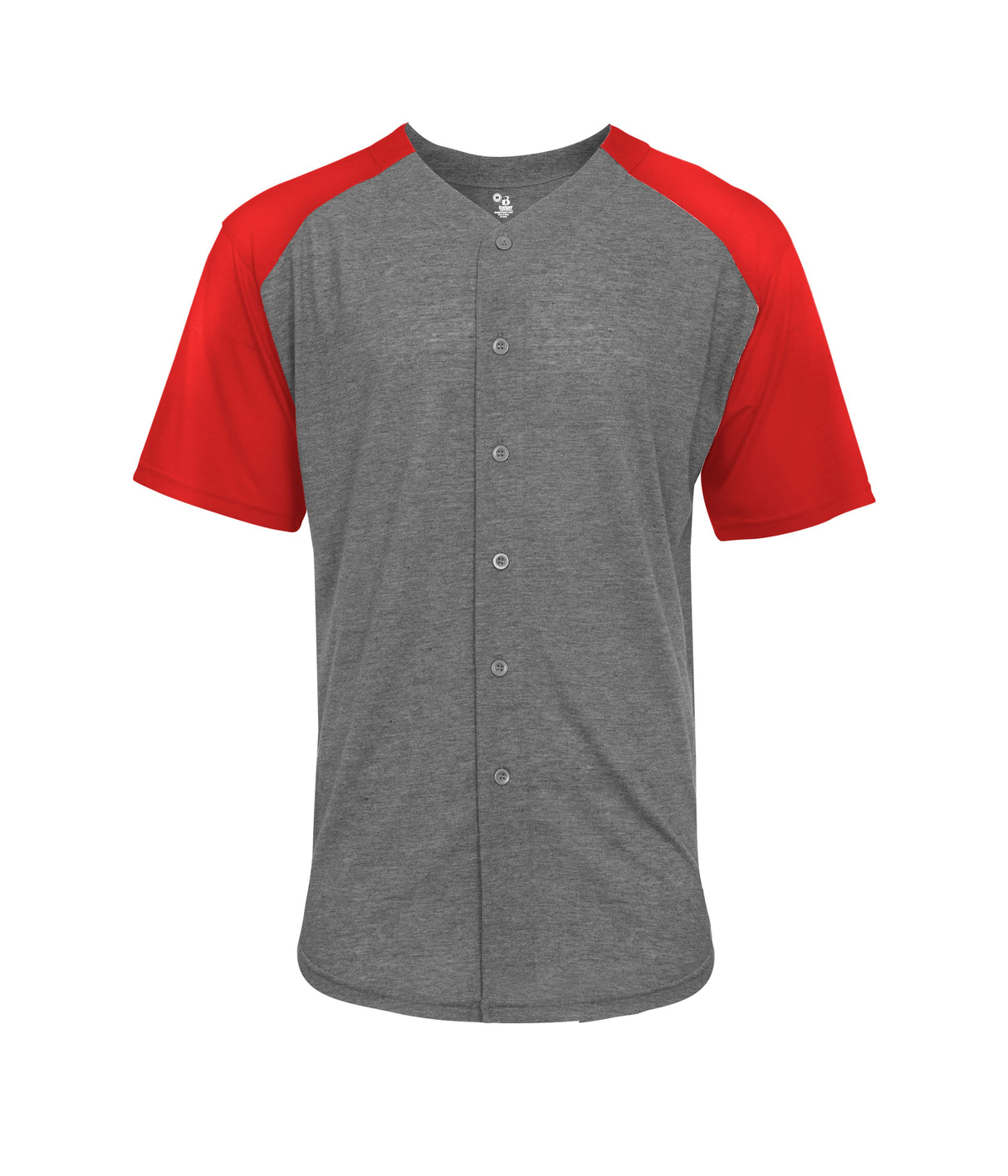 Badger Sport Men's Tri-blend Full Button Tee