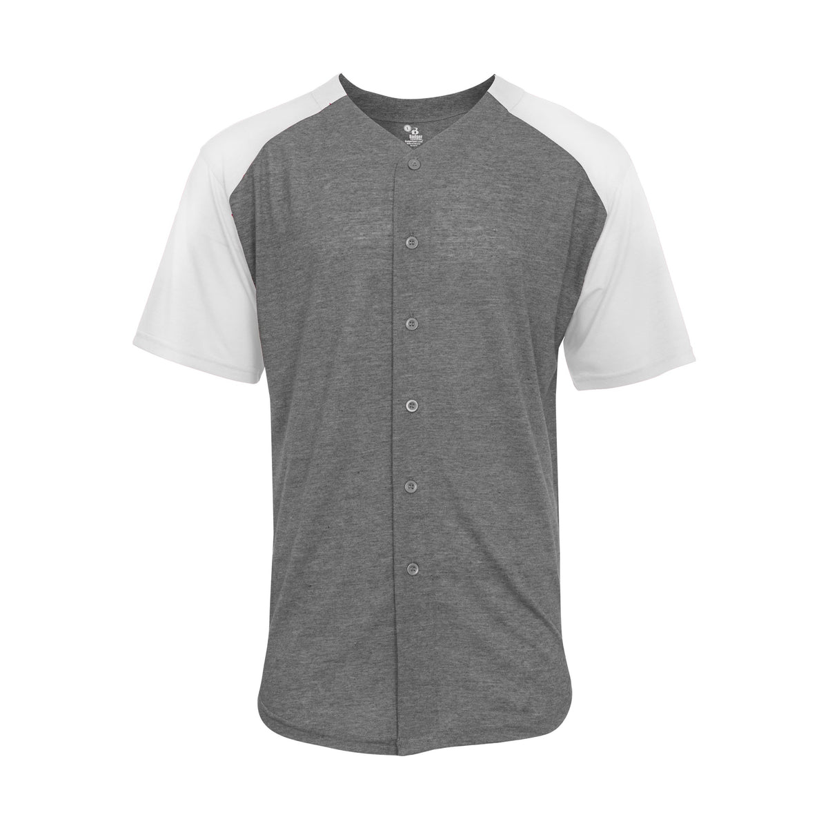 Badger Sport Men's Tri-blend Full Button Tee