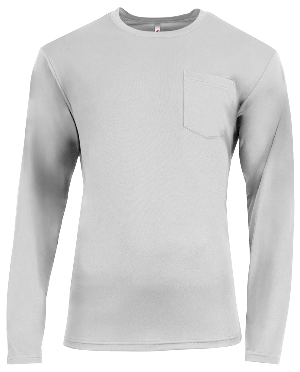 A4 Men's Sprint Long Sleeve Pocket Tee-1