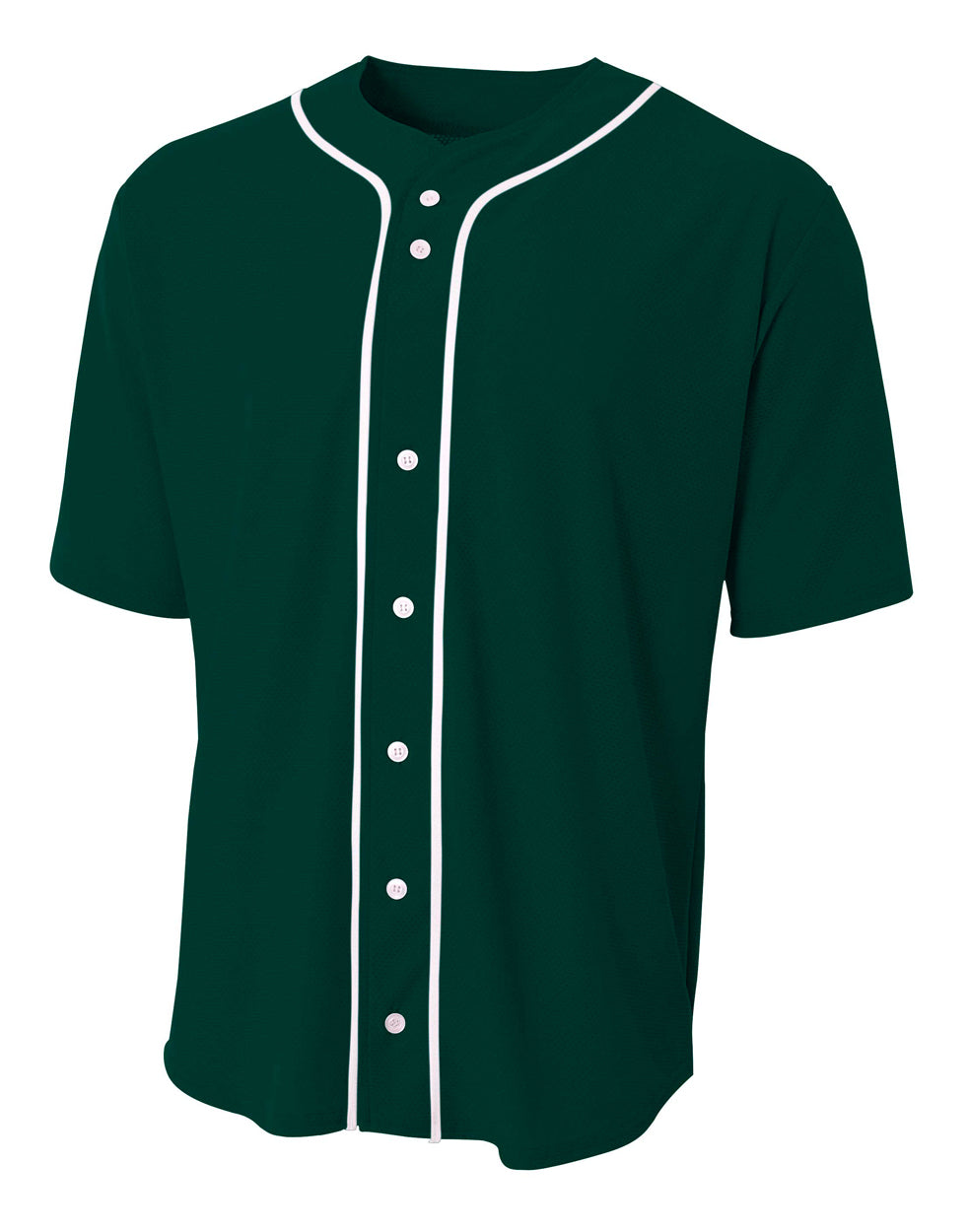 A4 Men's Short Sleeve Full Button Baseball Jersey-1