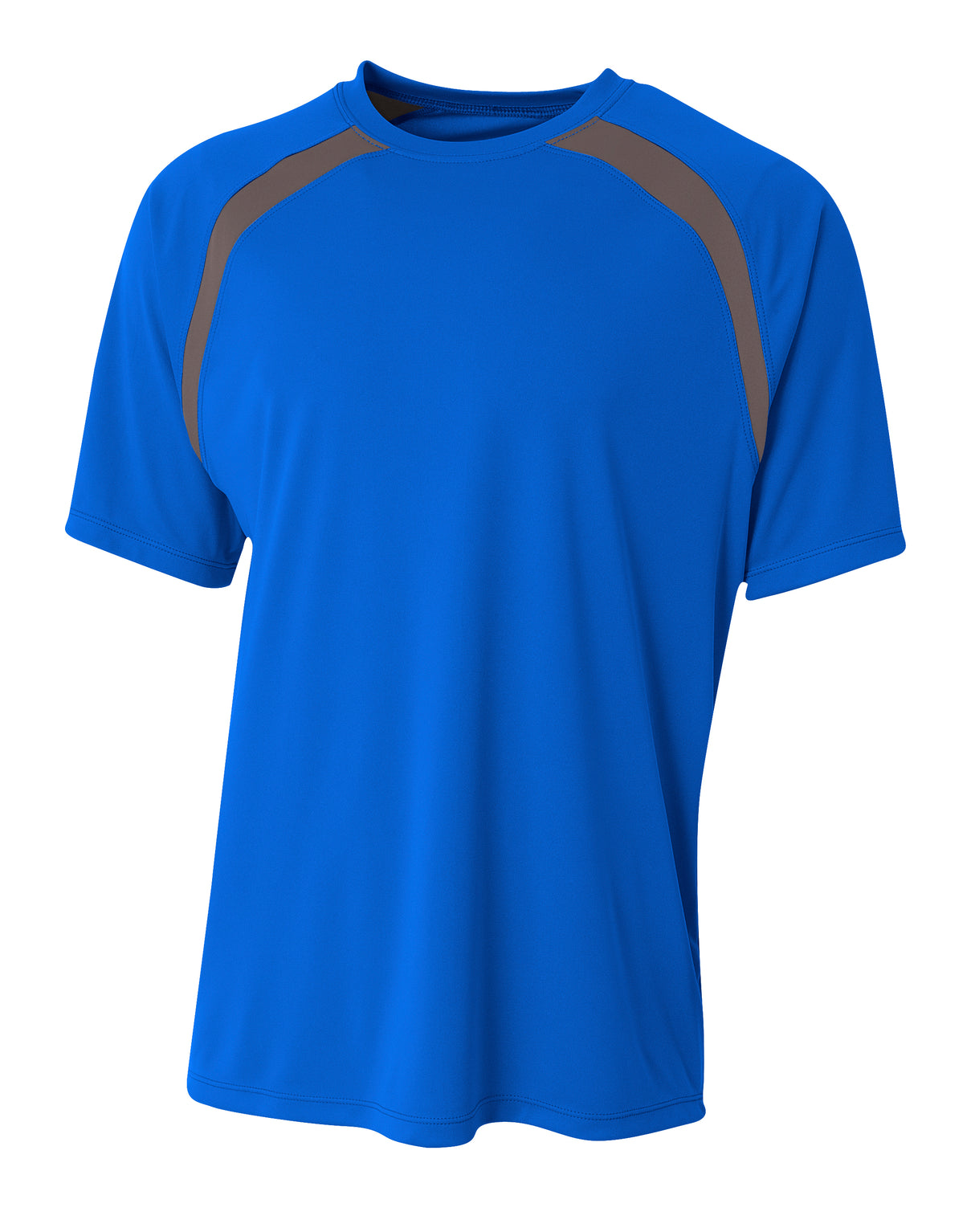 A4 Men's Spartan Short Sleeve Color Block Crew-1