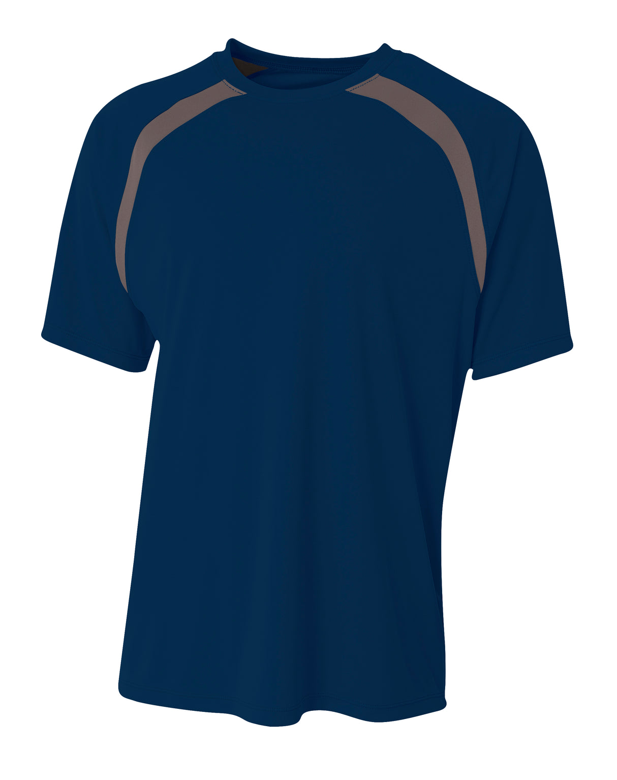 A4 Men's Spartan Short Sleeve Color Block Crew-1
