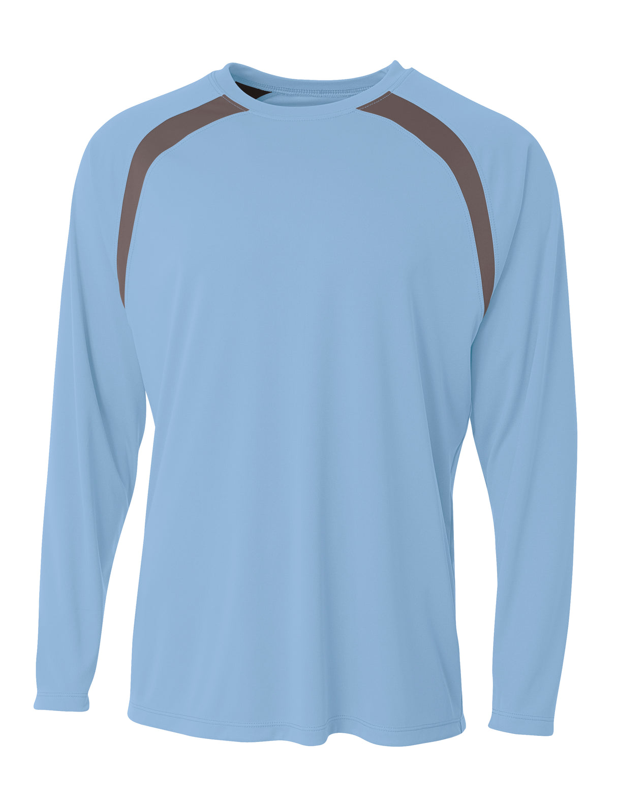 A4 Men's Spartan Long Sleeve Color Block Crew