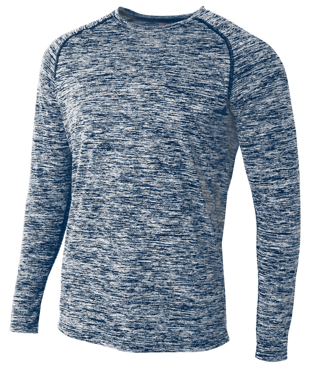 A4 Men's Long Sleeve Raglan Space Dye-1