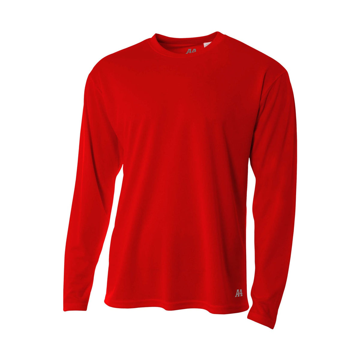 A4 Men's Long Sleeve Birds-Eye Mesh Crew-1