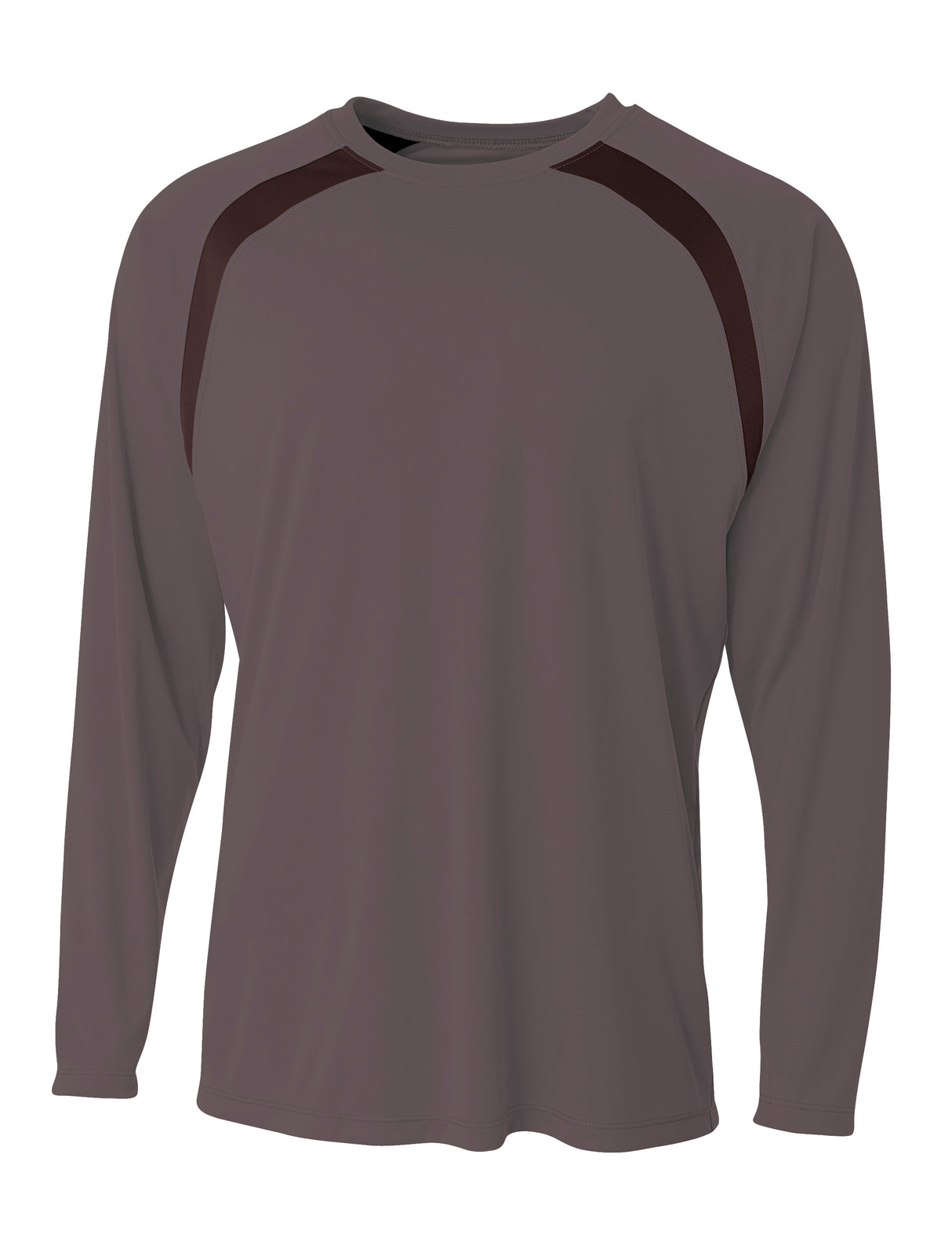 A4 Men's Spartan Long Sleeve Color Block Crew