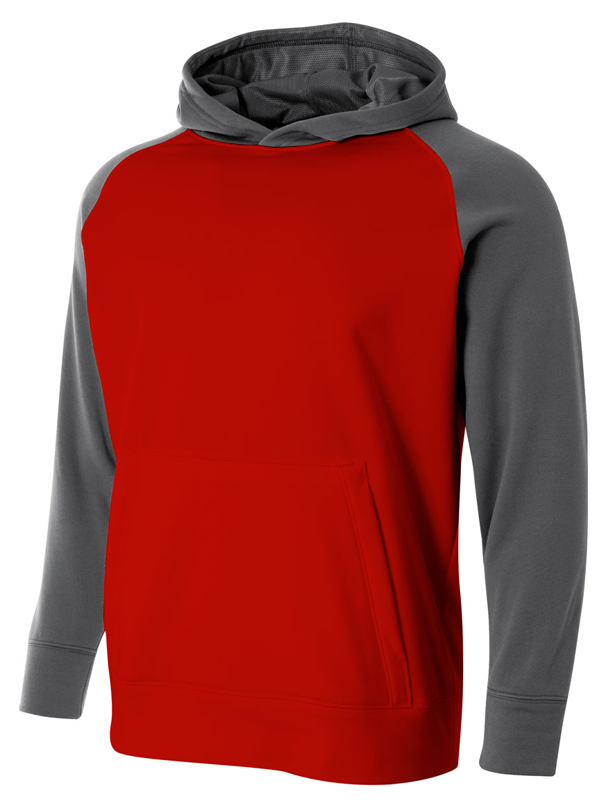 A4 Youth Color Block Tech Fleece Hoodie-1