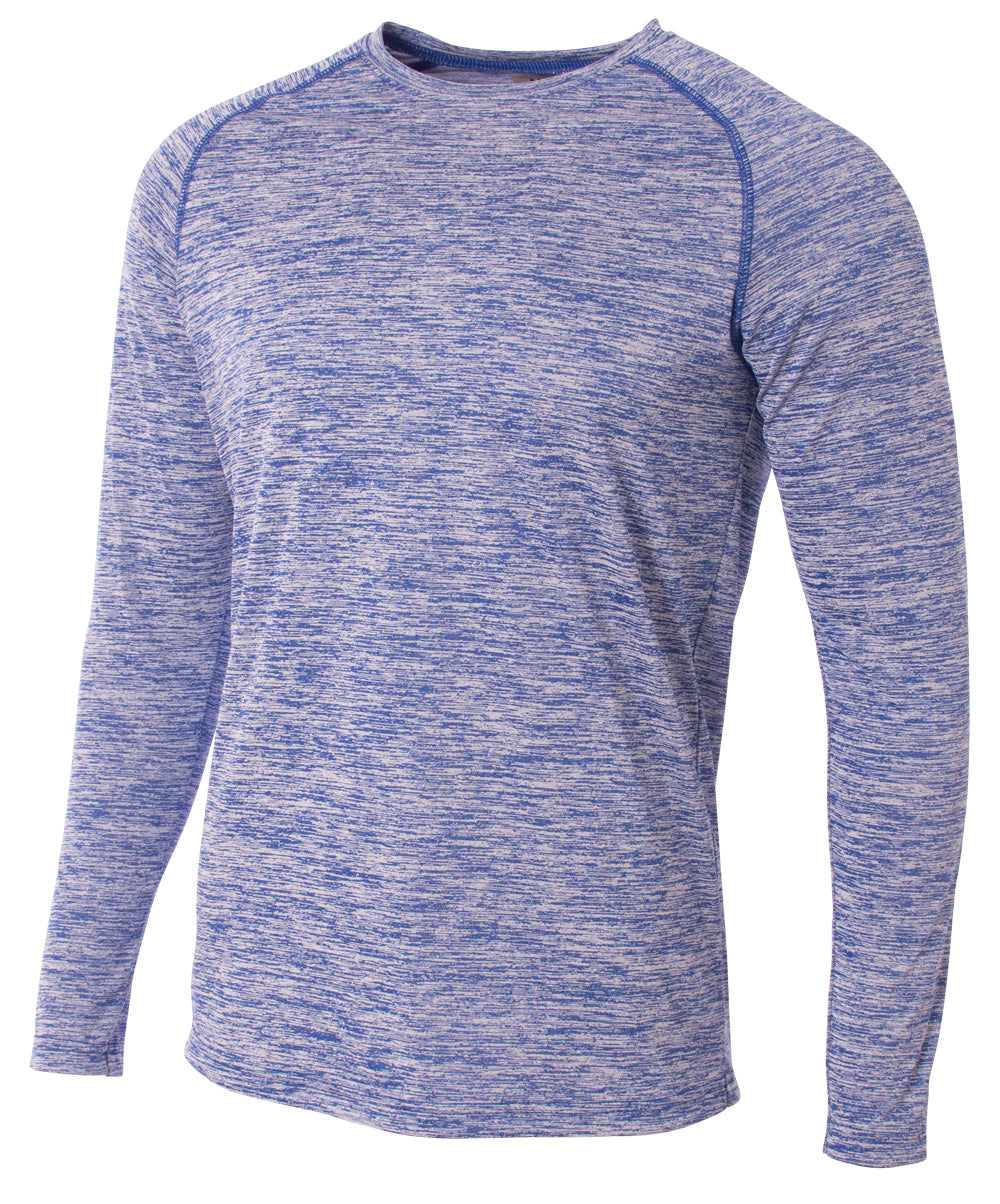 A4 Men's Long Sleeve Raglan Space Dye-1
