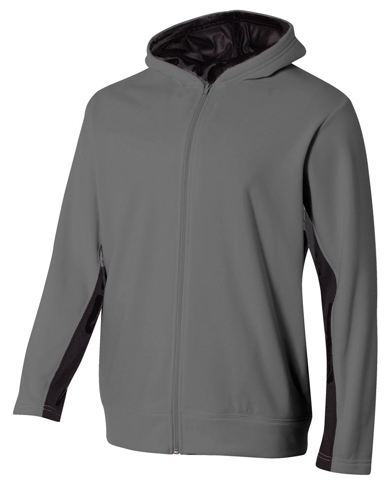 A4 Youth Full Zip Color Block Fleece Hoodie-1