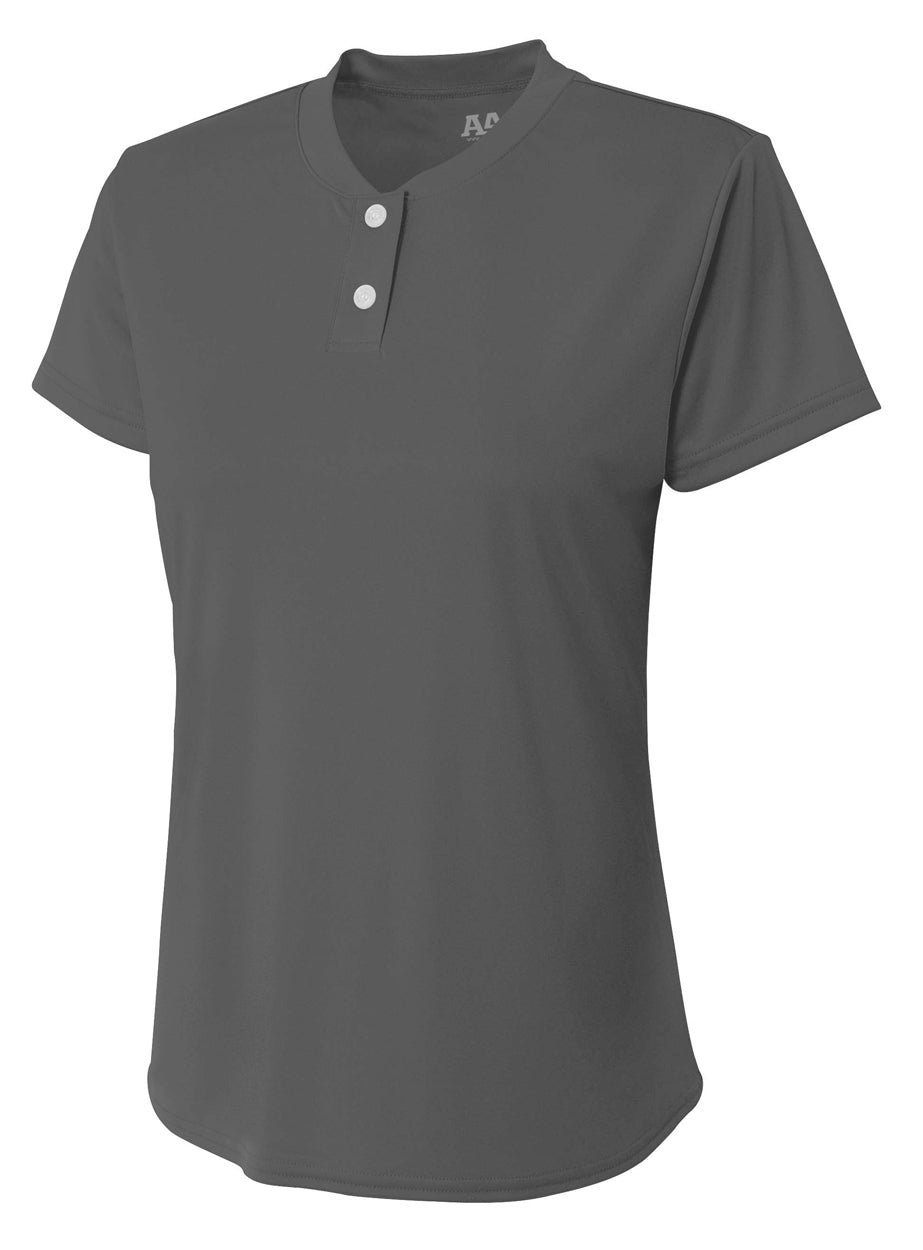 A4 Girl's Tek 2-Button Henley-1
