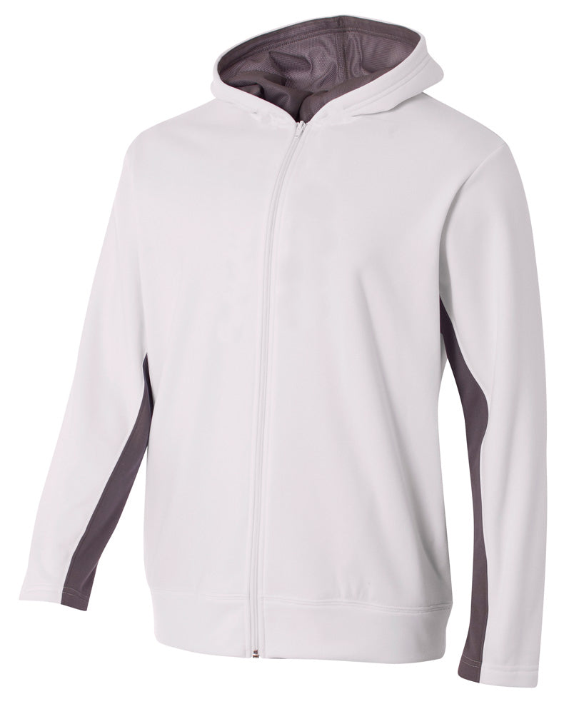 A4 Youth Full Zip Color Block Fleece Hoodie-1