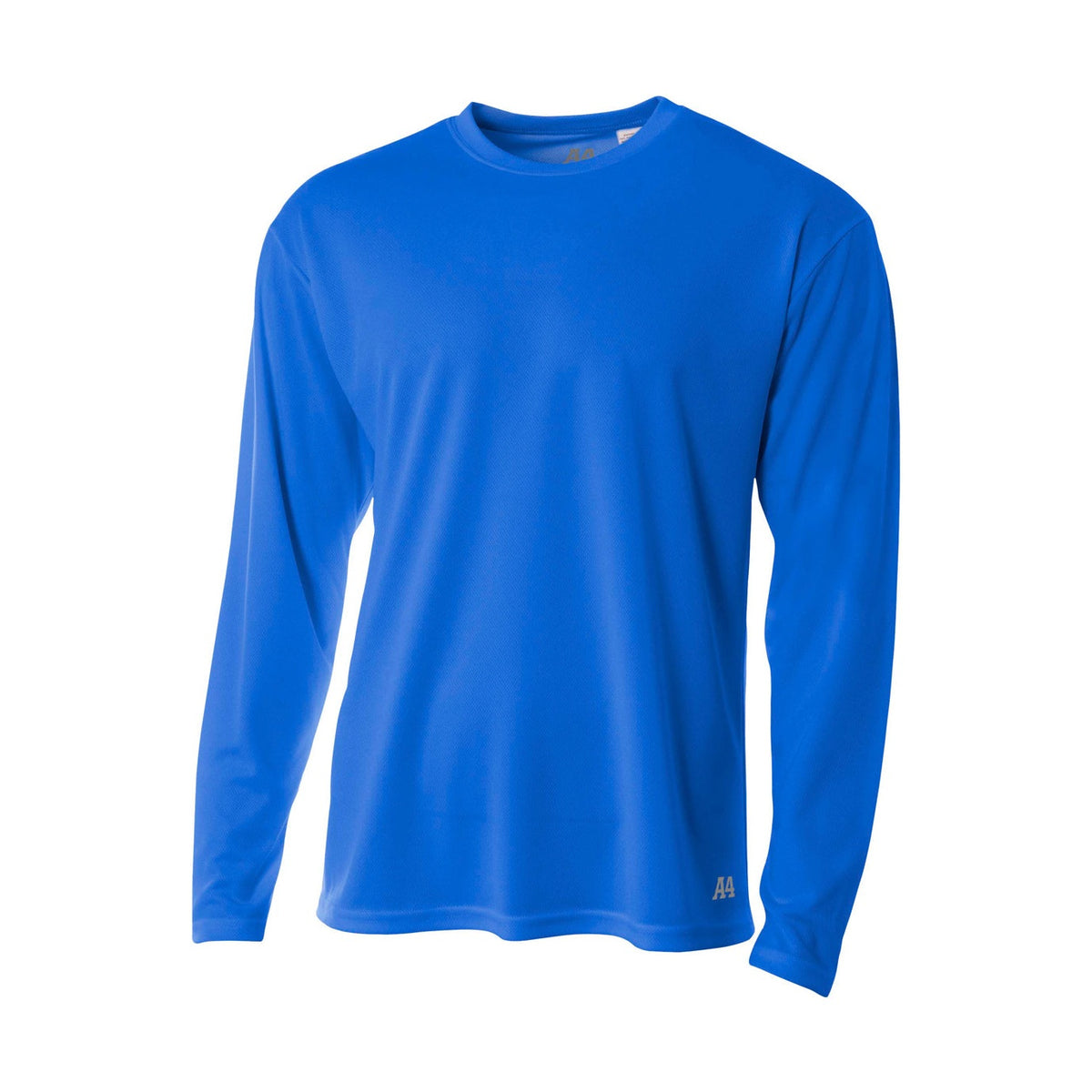 A4 Men's Long Sleeve Birds-Eye Mesh Crew-1