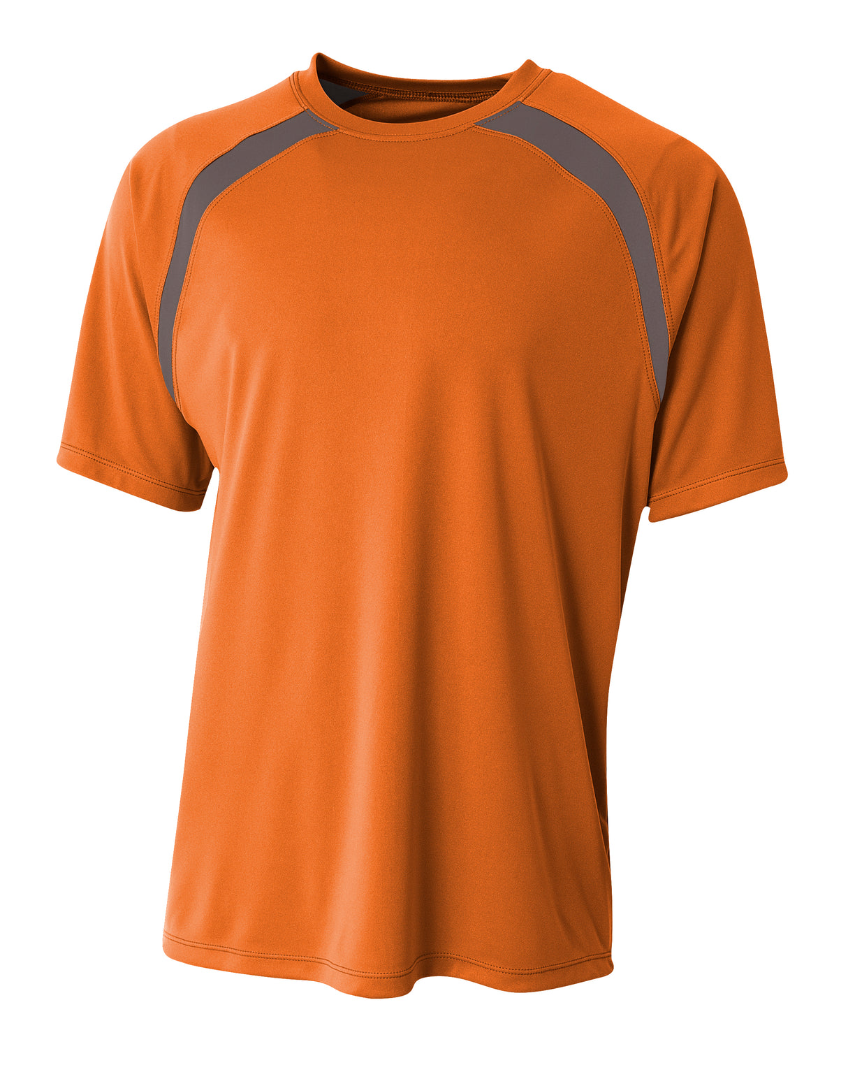 A4 Men's Spartan Short Sleeve Color Block Crew-1