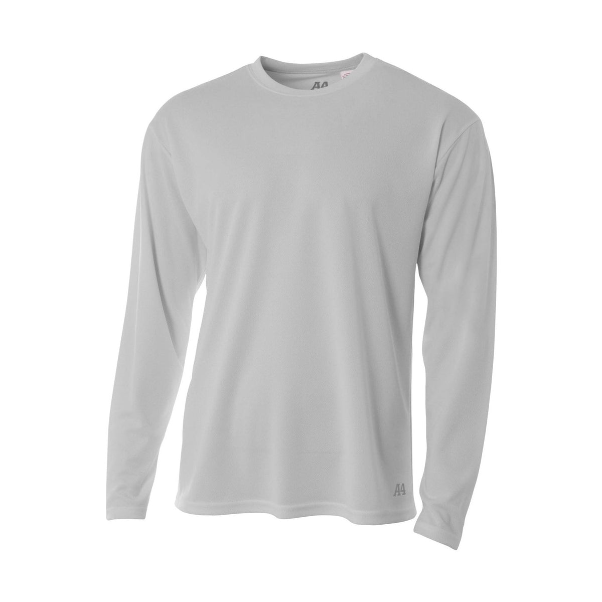 A4 Men's Long Sleeve Birds-Eye Mesh Crew-1