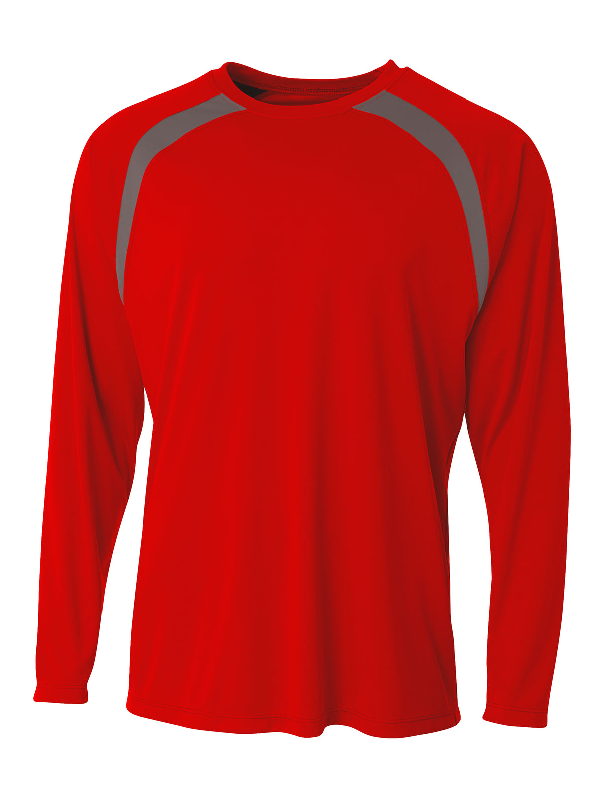 A4 Men's Spartan Long Sleeve Color Block Crew