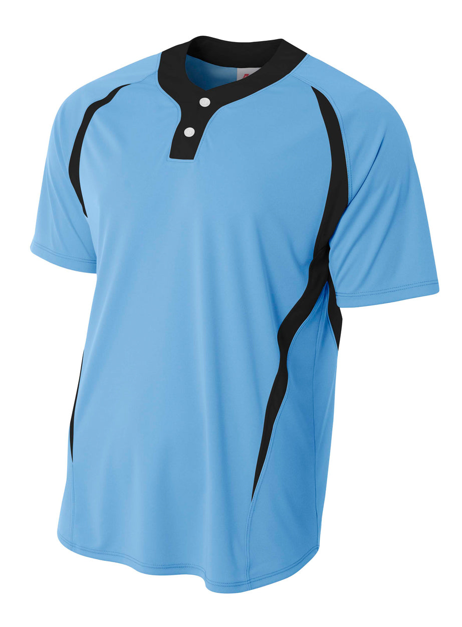 A4 Youth 2-Button Color Block Henley-1