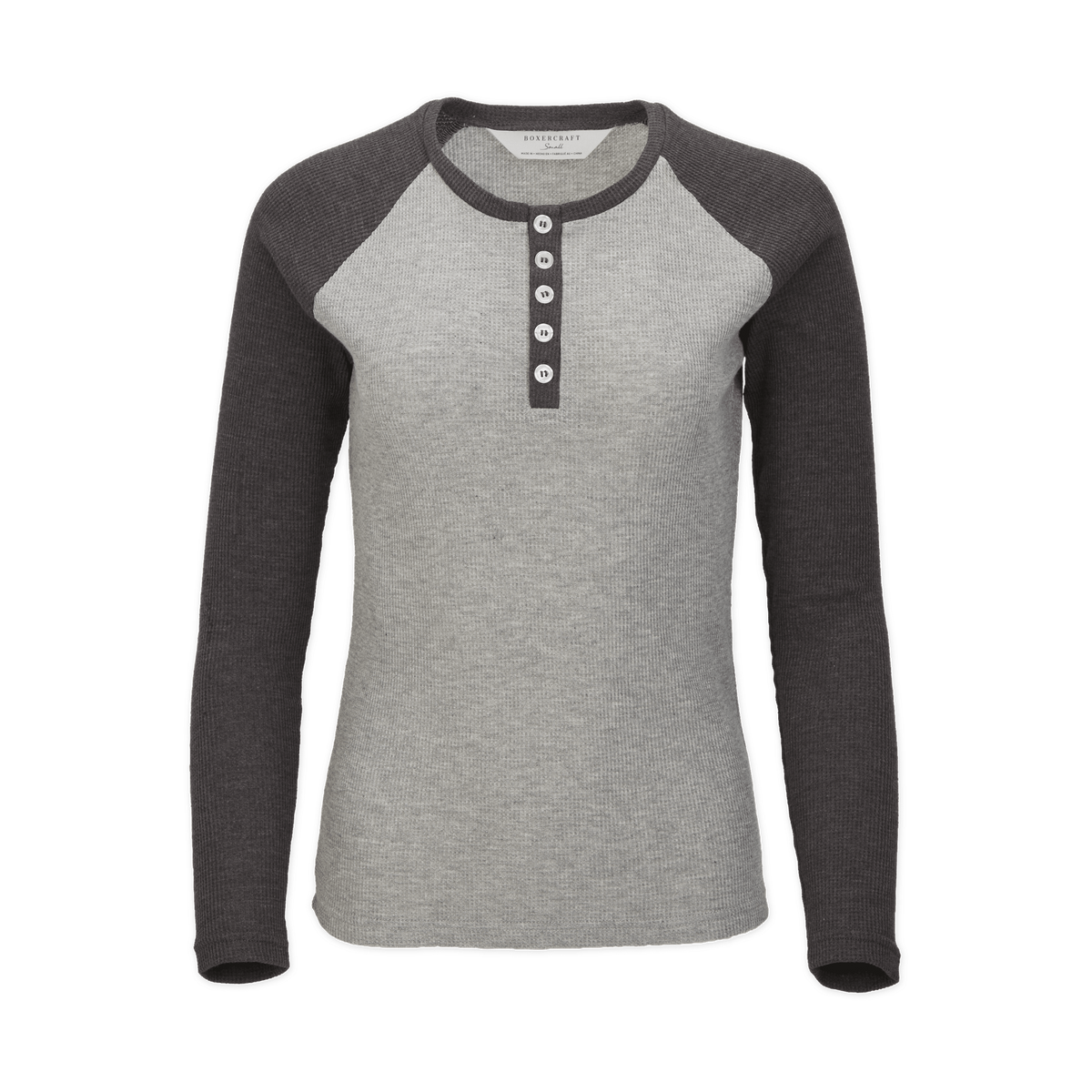 Boxercraft Women's Waffle Knit Henley-1