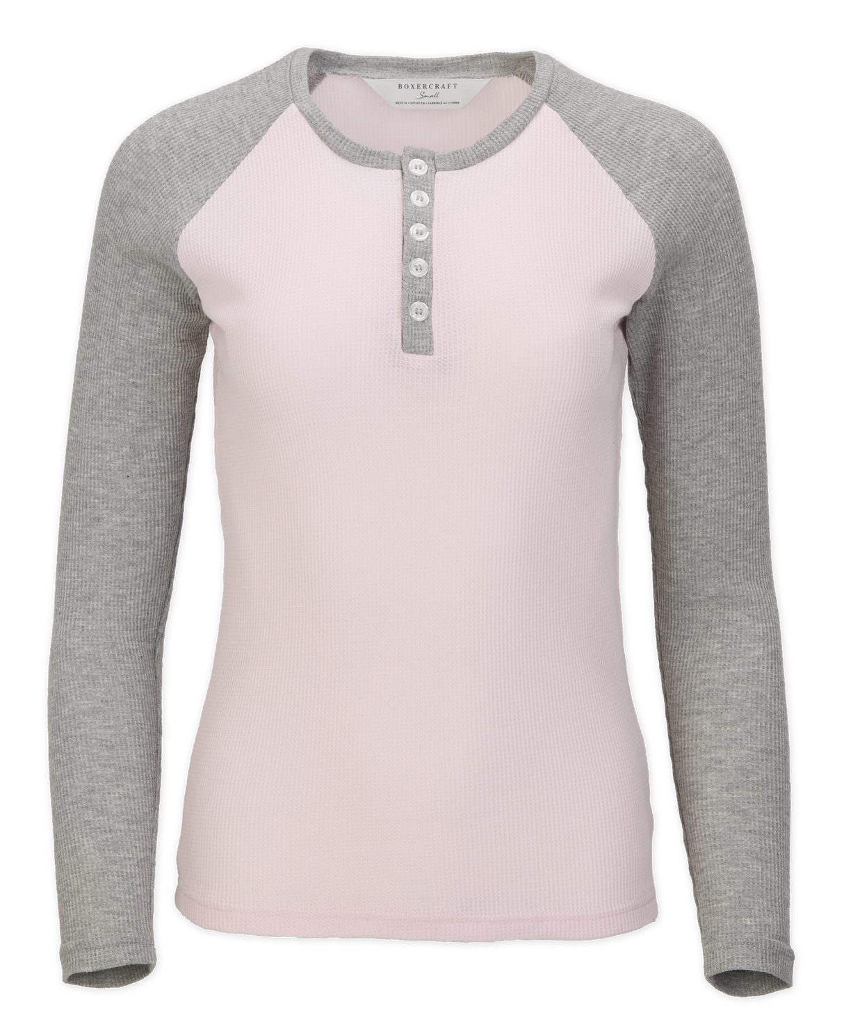 Boxercraft Women's Waffle Knit Henley-1