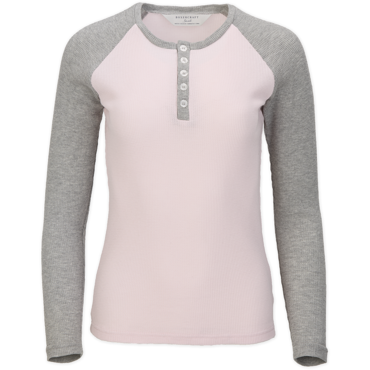 Boxercraft Women's Waffle Knit Henley-1