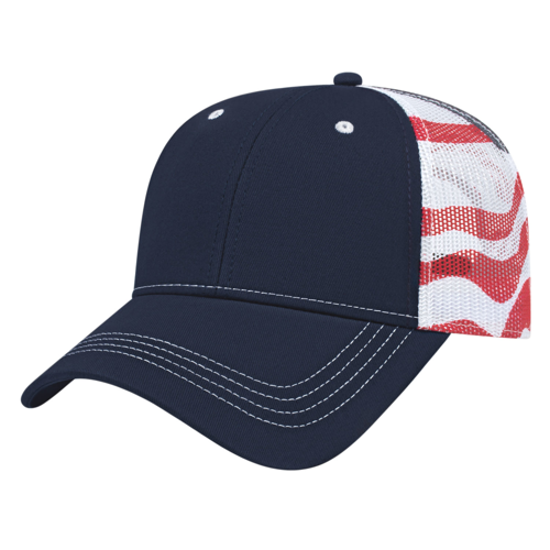 Cap America i2011 Flag Trucker Mesh Back Cap-1