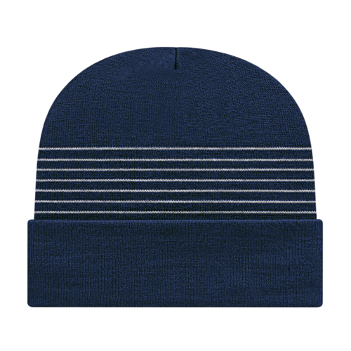 Cap America RKT12 Thin Striped Knit Cap with Cuff-2