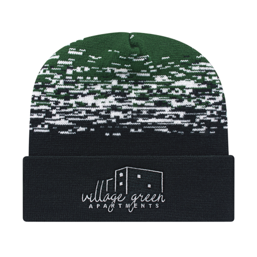 Cap America RKS12 Static Pattern Knit Cap with Cuff-1