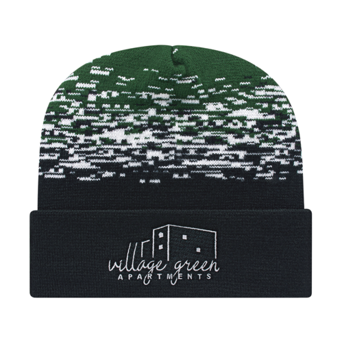 Cap America RKS12 Static Pattern Knit Cap with Cuff-1