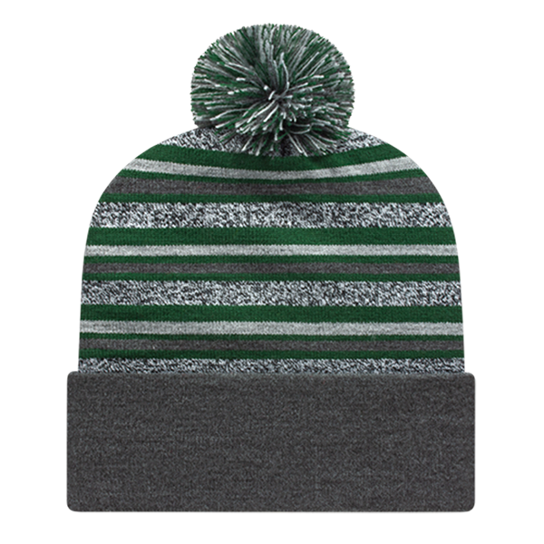 Cap America RKL12 Striped Knit Cap with Cuff