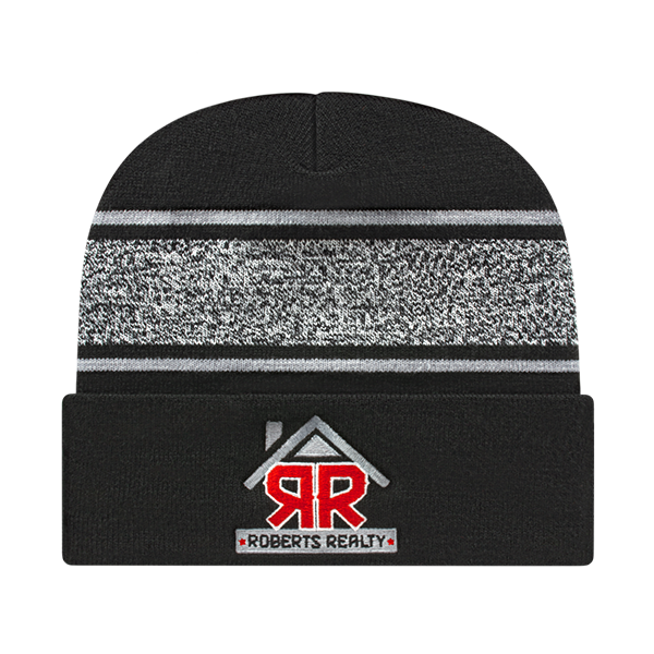 Cap America RKV12 Variegated Striped Knit Cap with Cuff-1