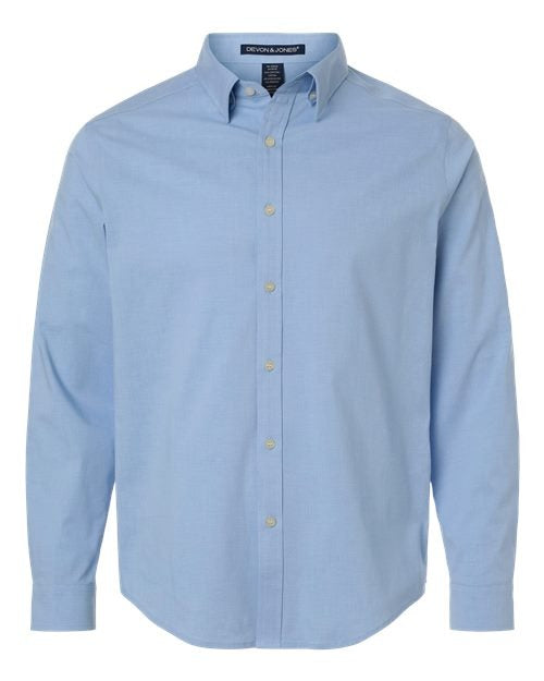 Devon & Jones Men's CrownLux Performance Spencer Poplin Dress Shirt-1
