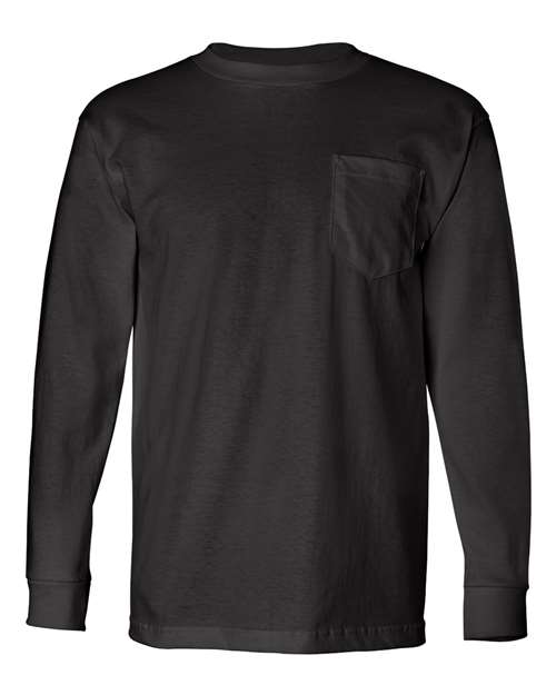 Bayside Men's USA-Made Long Sleeve Pocket T-Shirt-1
