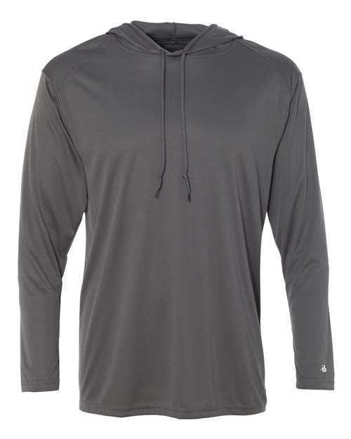 Badger Men's B-Core Hooded Long Sleeve T-Shirt-1
