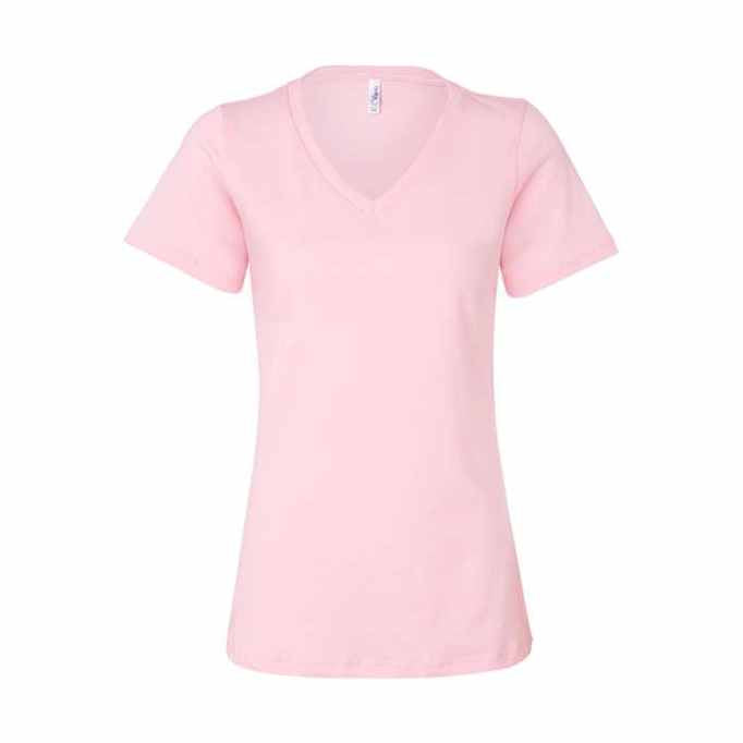 BELLA + CANVAS Women's Relaxed Jersey V-Neck Tee BC6405-1