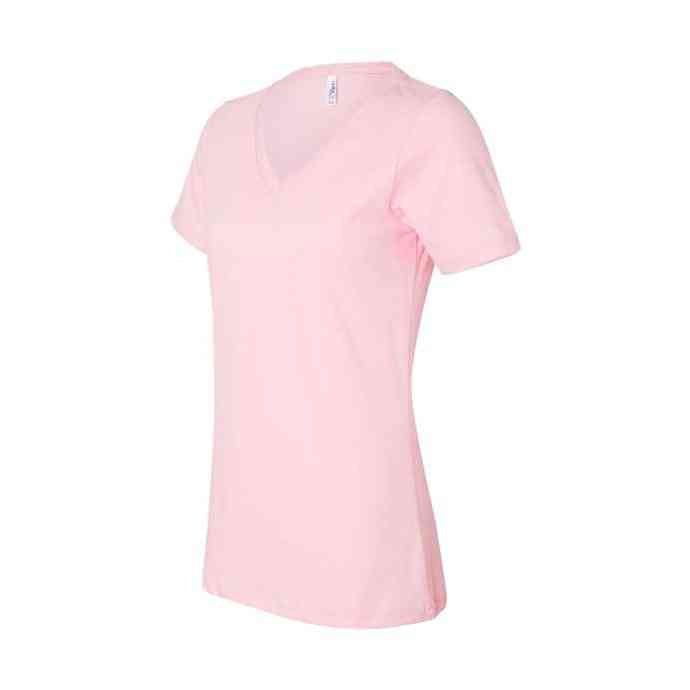 BELLA + CANVAS Women's Relaxed Jersey V-Neck Tee BC6405-2