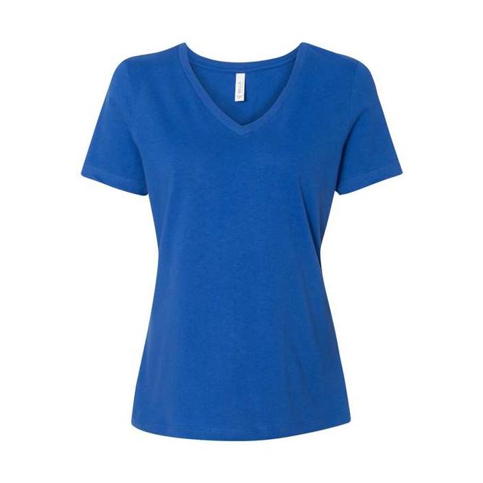 BELLA + CANVAS Women's Relaxed Jersey V-Neck Tee BC6405-1
