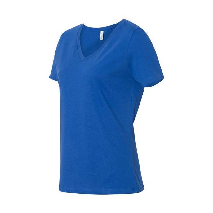 BELLA + CANVAS Women's Relaxed Jersey V-Neck Tee BC6405-2