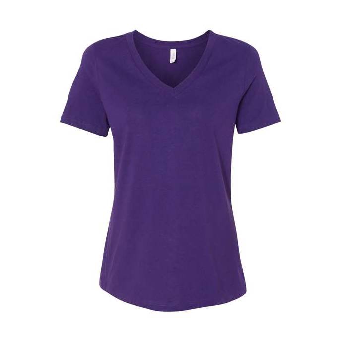 BELLA + CANVAS Women's Relaxed Jersey V-Neck Tee BC6405-1