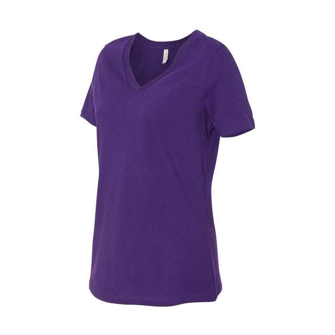 BELLA + CANVAS Women's Relaxed Jersey V-Neck Tee BC6405-2