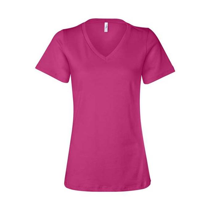 BELLA + CANVAS Women's Relaxed Jersey V-Neck Tee BC6405-1