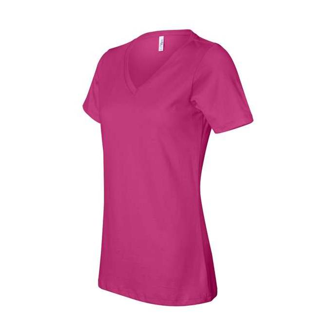 BELLA + CANVAS Women's Relaxed Jersey V-Neck Tee BC6405-2