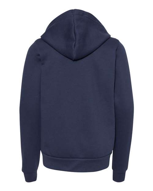 BELLA + CANVAS Youth Sponge Fleece Full-Zip Hoodie Sweatshirt-2
